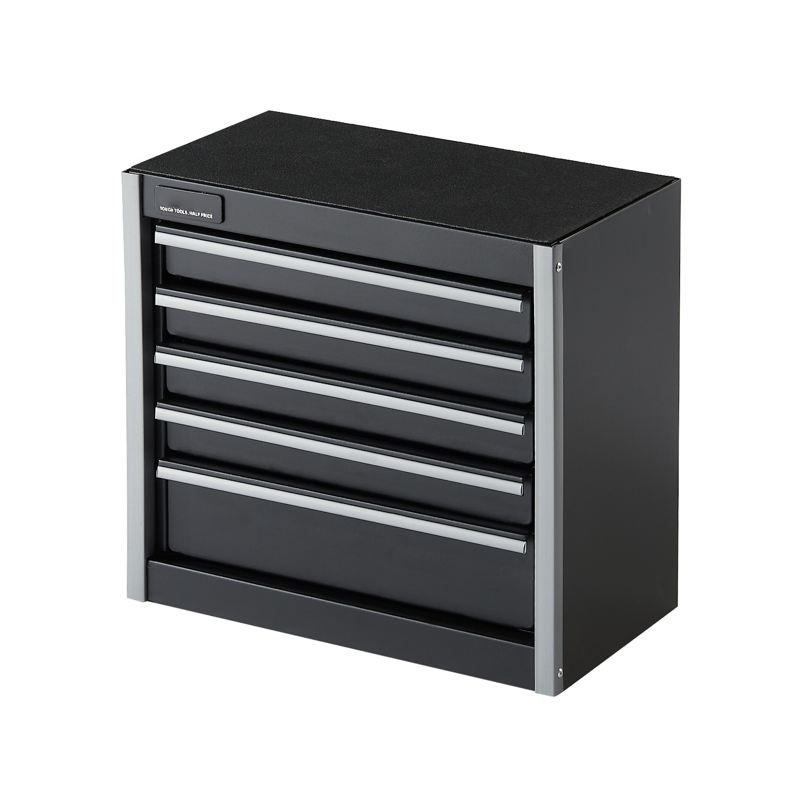 Tool Box 8.6-inch Portable Metal Tool Box With 5 Drawers Tool Organizer Black_voghion.com